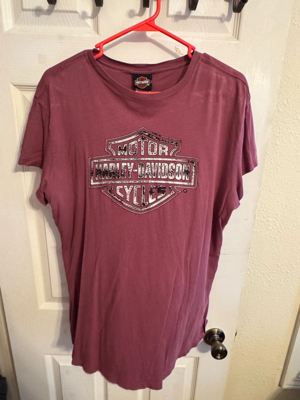 Harley-Davidson Purple Crewneck Tee with Orange Logo